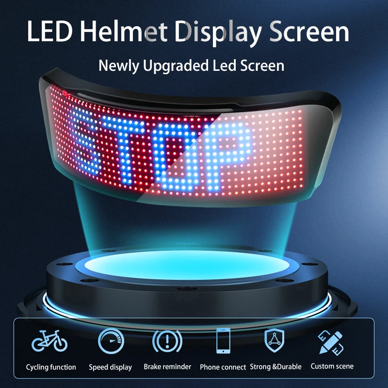 Led safety warning Helmet App Control DIY Text Drawing  LED display screen for Motorcycle bicycle