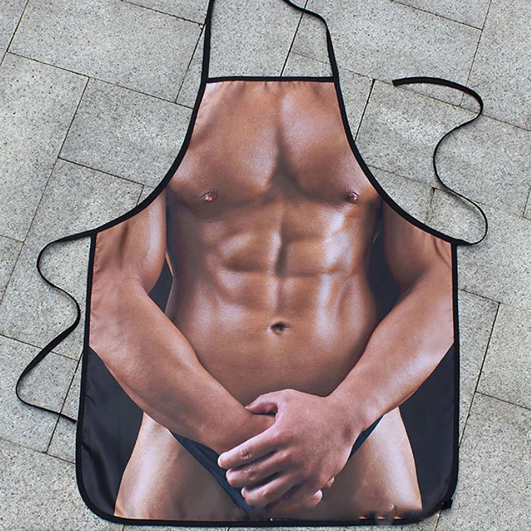 BBQ Party Sexy Male Cooking Grilling Adult Baking Kitchen Waterproof Funny Apron for Men