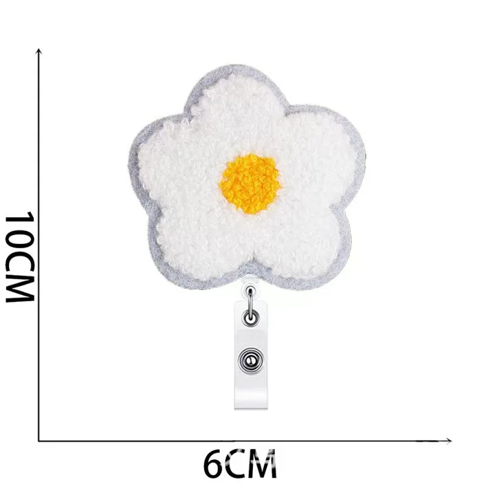 Hot sale stock easy pull button embroidery flower clothes patch badge reel sticker