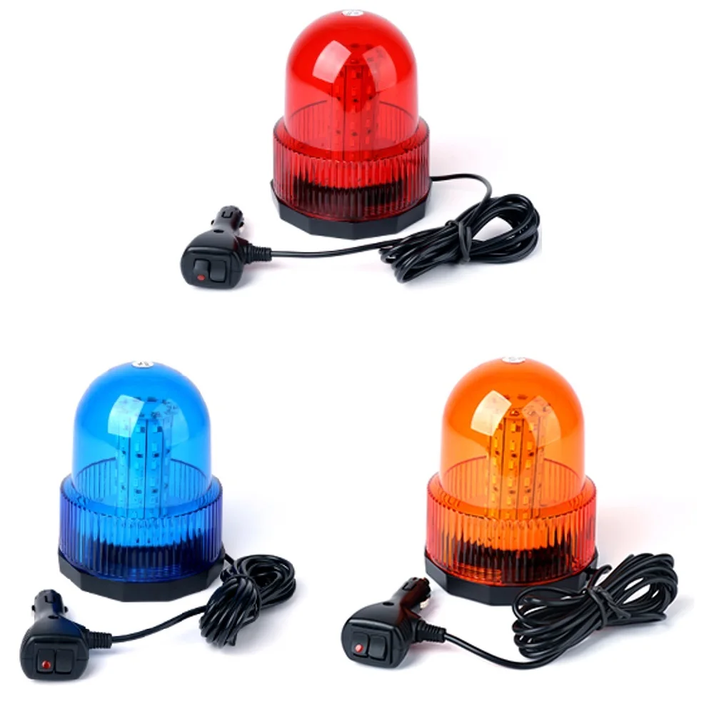 Hot Sale 12v 24v Warning Light Strobe Beacon Led Rotating Beacon Light For Car Truck With Red Blue Amber Color