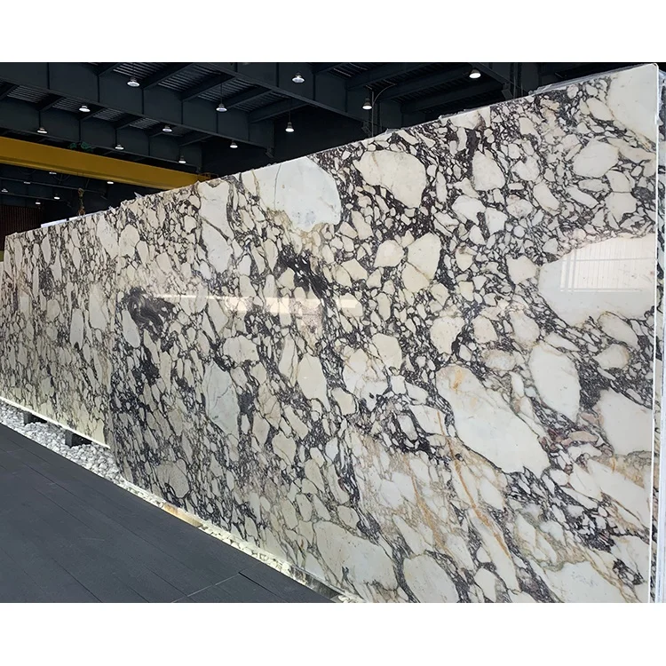 Italian polished marble slab calacatta viola for kitchen and bathroom