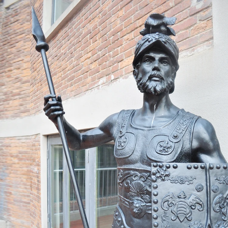 hot sale famous design Antique Bronze Warrior Statue Bronze Ares Statue Roman Soldier Statue