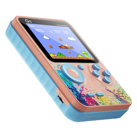 New Arrival G5 3 inch Screen 500 in 1 Mini Handheld Video Classic Game Player G5 Retro Game Console For Kids Gift