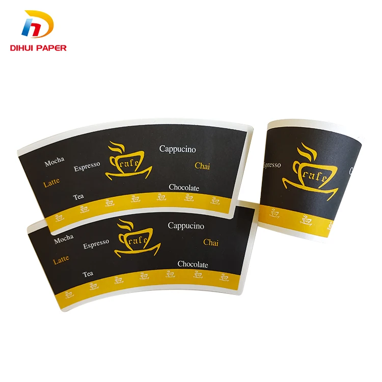 Wholesale very cheap printed paper fan with a cup paper cup fan shapes raw material price for algeria paper cup