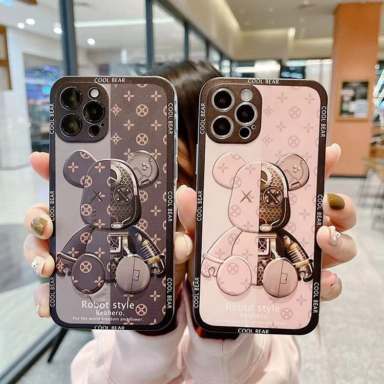 Fashion design 3D Cool bear phone case cover for iphone 13 12 Pro max X Xs Xr max TPU soft case