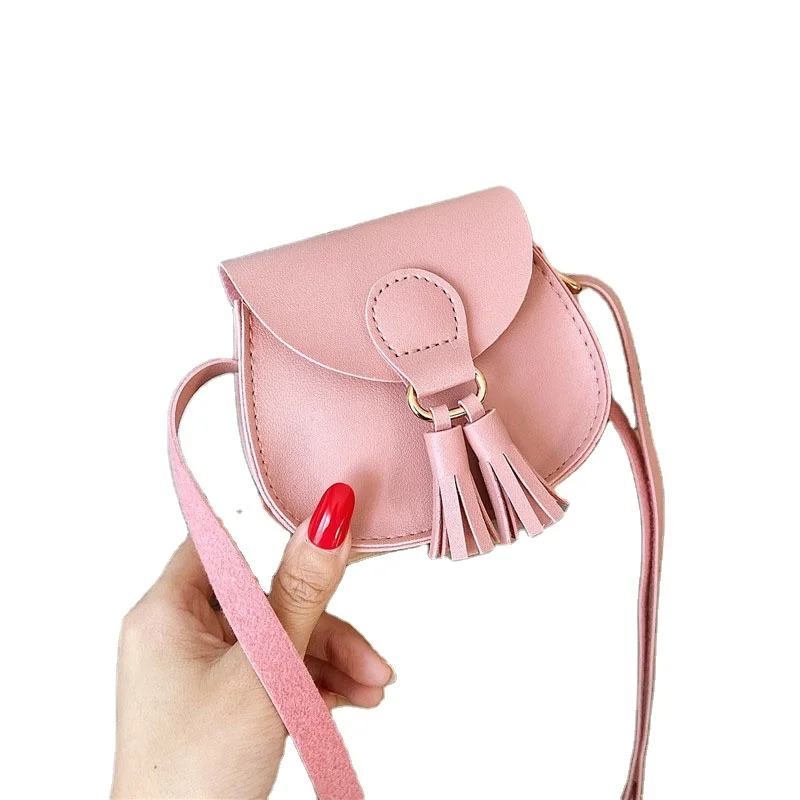 Wholesale Toddler Kids Leather Tassel Crossbody Bag Girls Mini Purse Little Girl Purses