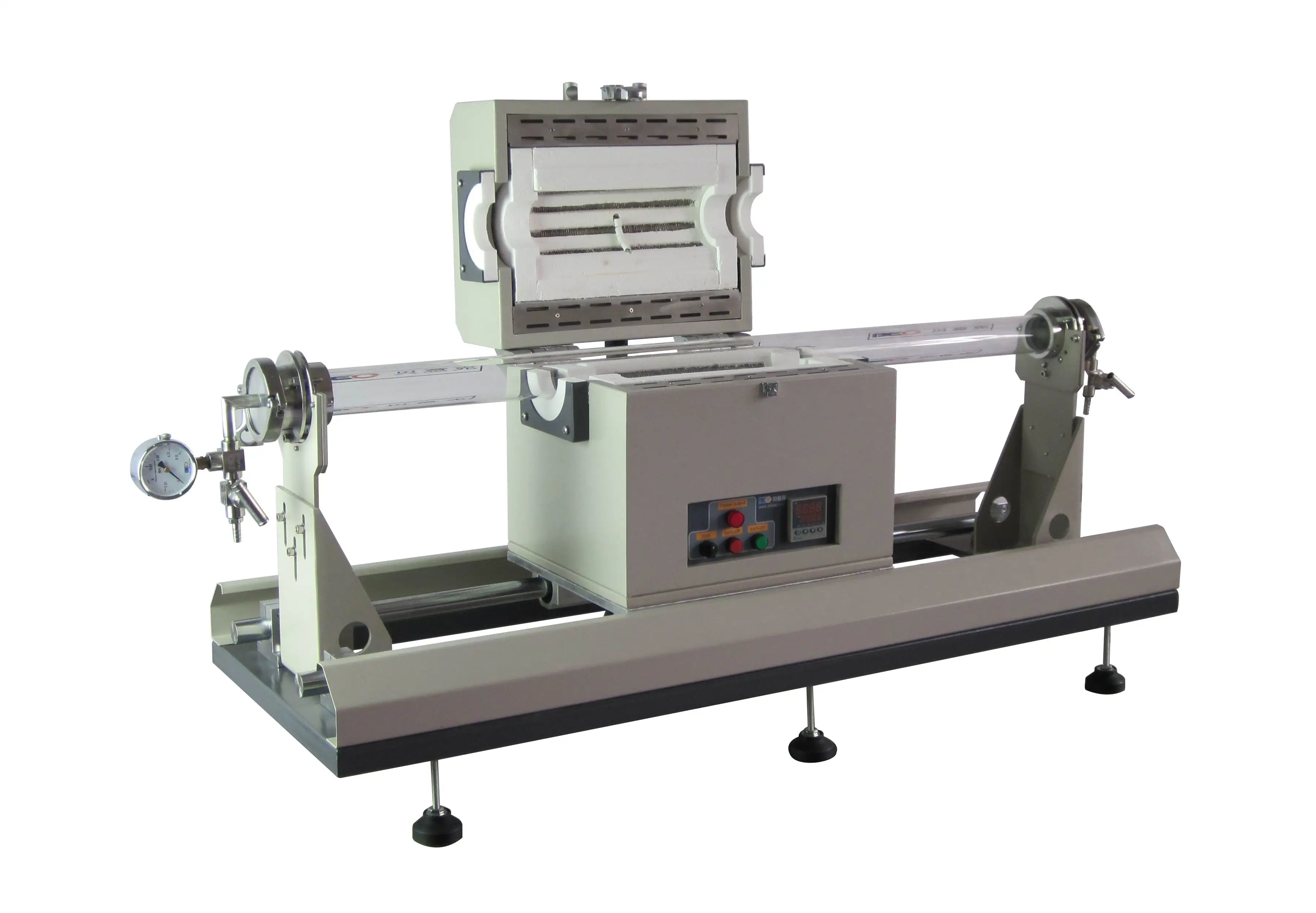 Slide rail 1200C 3 heating zone tube furnace