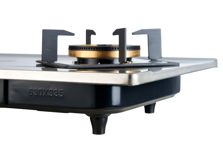 Уличная плита из нержавеющей стали с двойной горелкой и автоматическим зажиганием