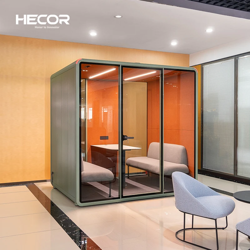 Современный дизайн индивидуальная тишина Офисная камера для встреч переносная офисная будка со столом