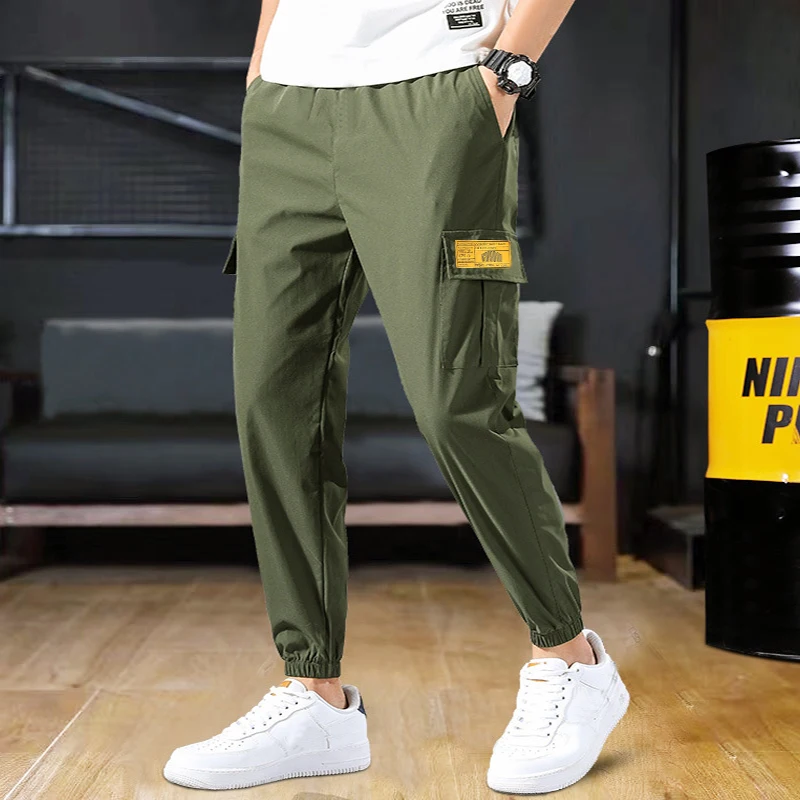Сделано в Китае Модные мужские спортивные брюки свободные повседневные брюки большого размера брюки-карго в стиле хип-хоп