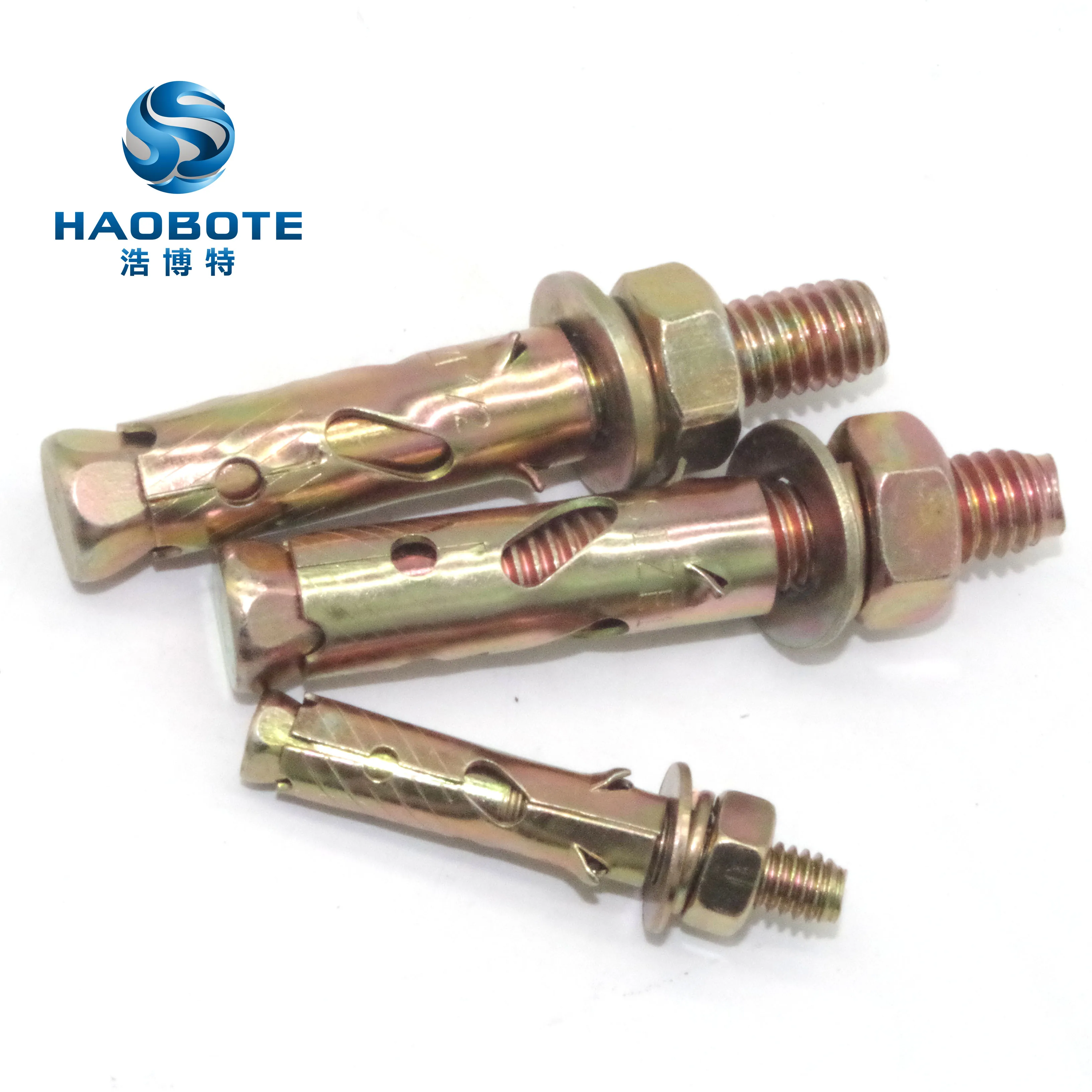 
High strength sleeve anchor antiskid shark fin anchor/Antiskid Fin Expansion Sleeve Anchor Bolt, zinc plate,grade 6.8 