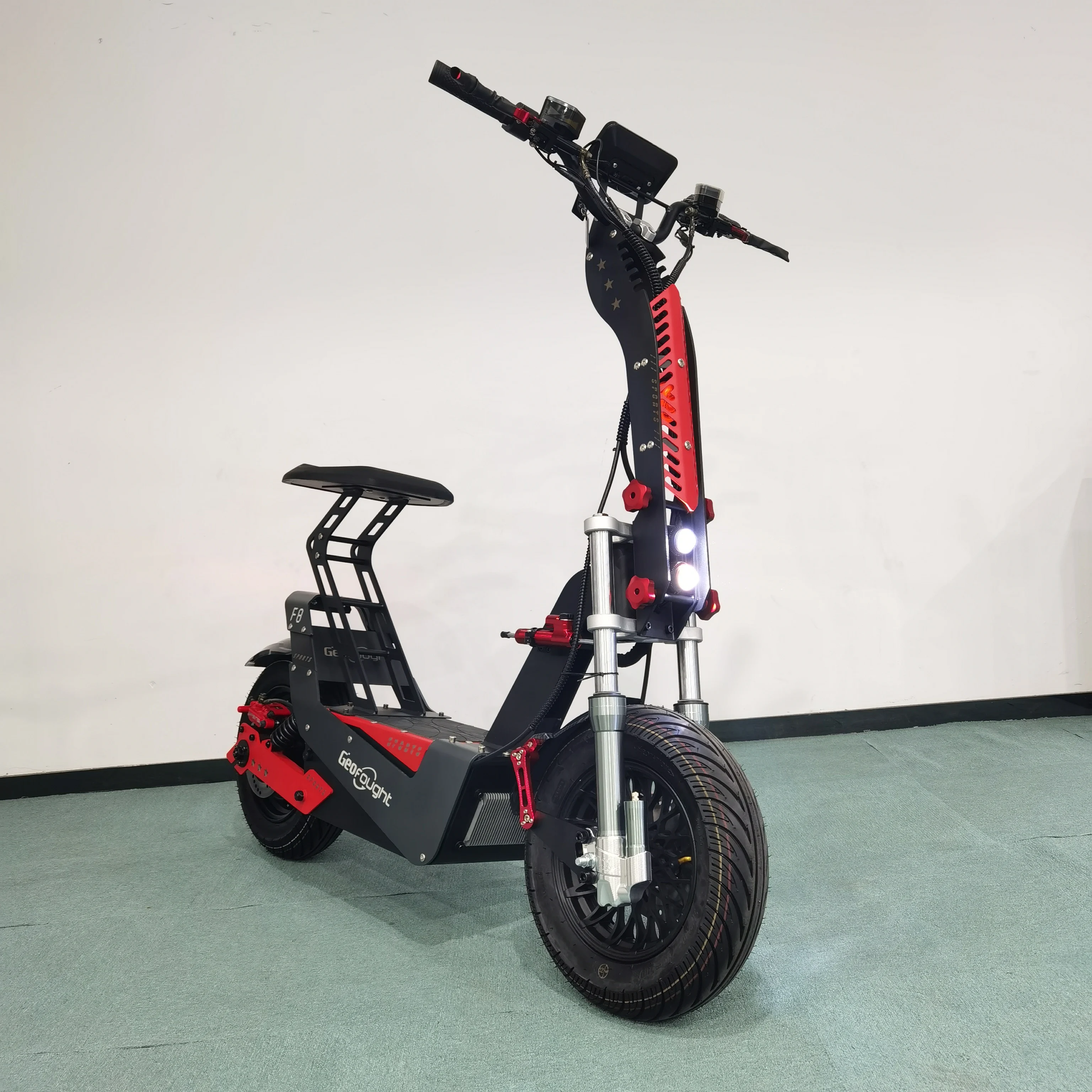 2024 Geofought Factory Wholesale 72v 4000w 15000w QS Motor 60-150km Long Range 16inch off Road Tire Electric Scooter for Adults