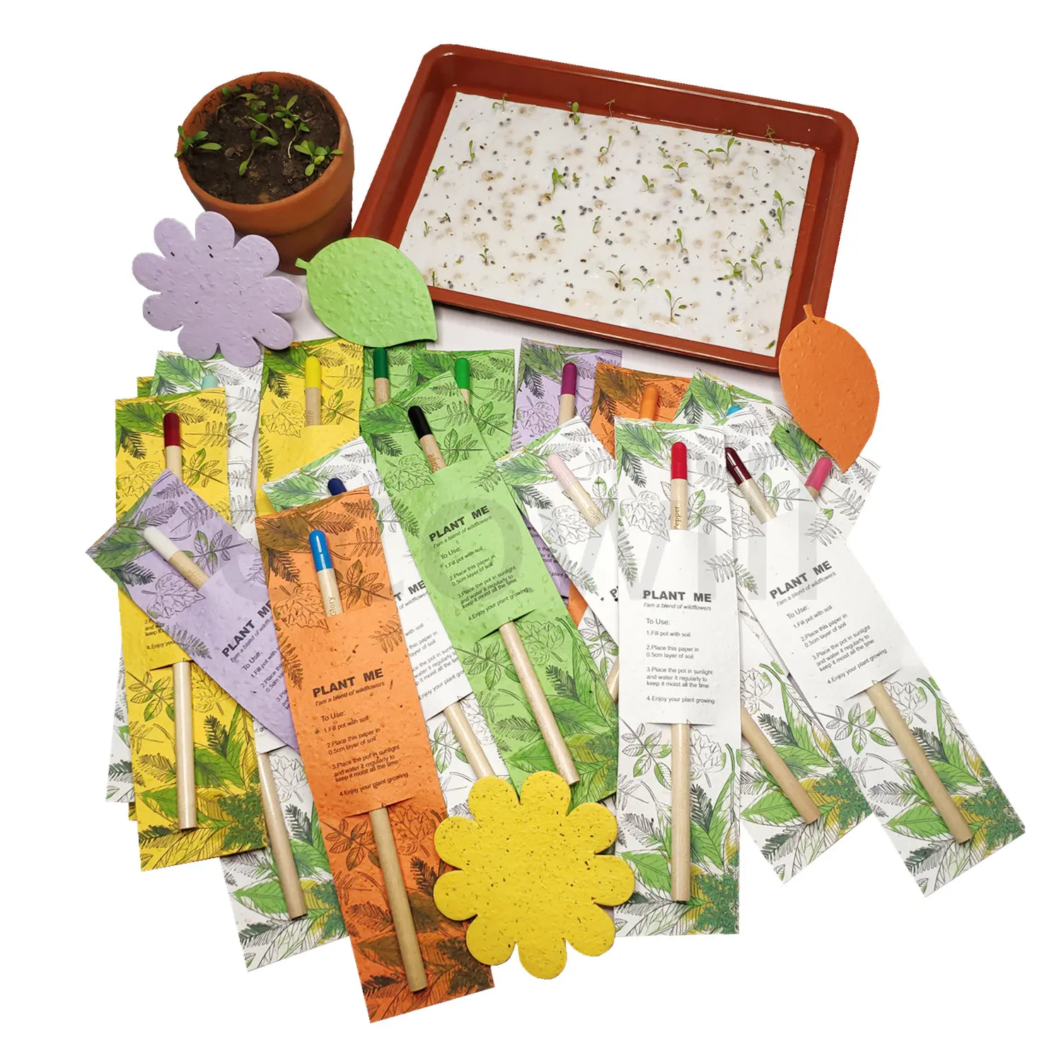 Plantable Seed Bookmark with Pencil