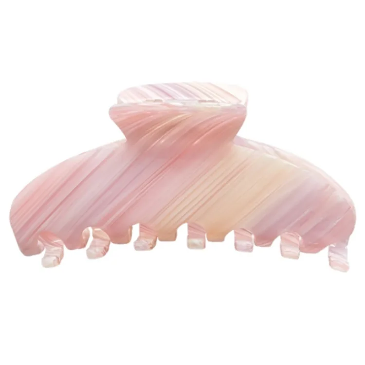 Custom 2022 high quality cellulose acetate 10cm hair clips claw striped thick hair clip claws for women
