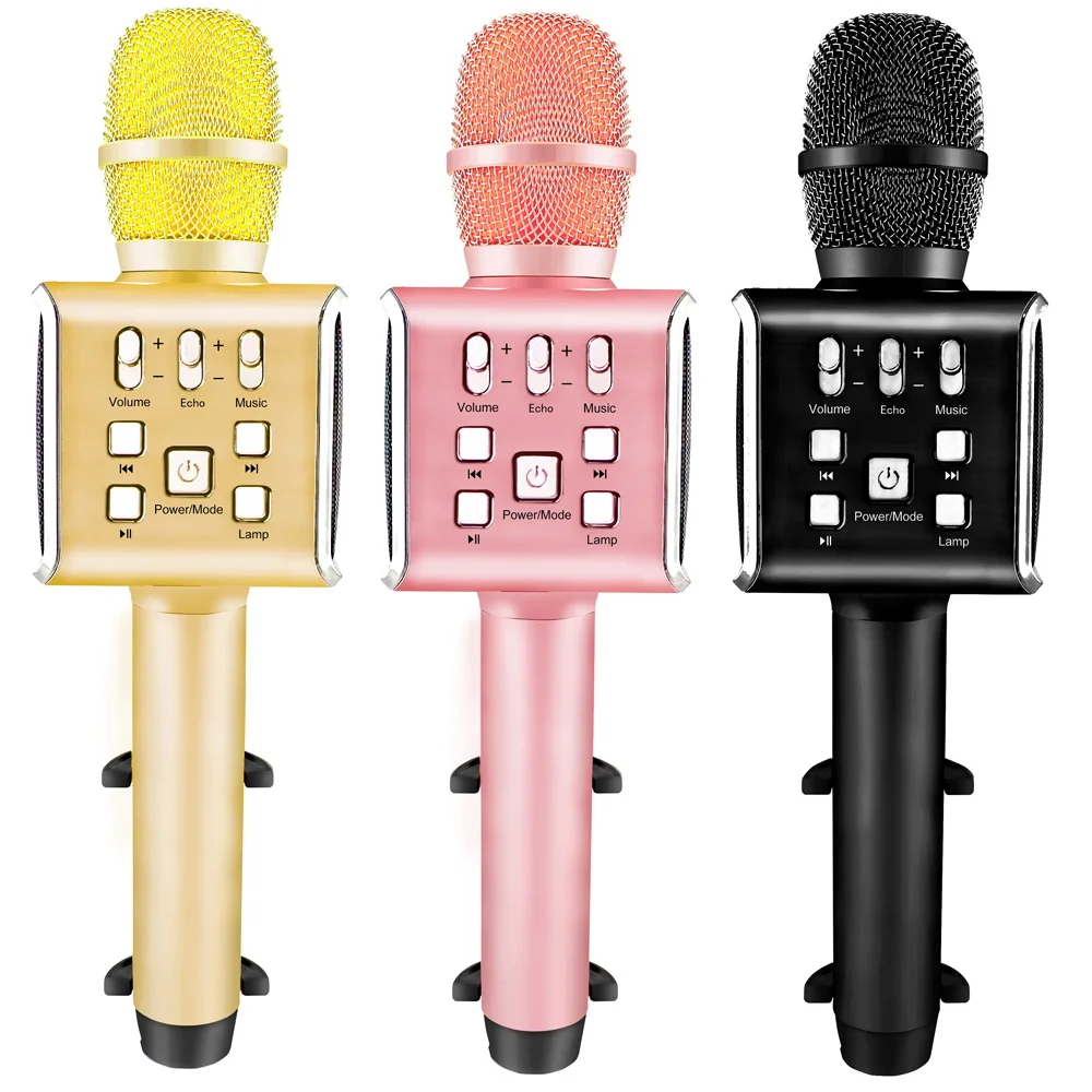 Wireless Bluetooths Karaoke Microphone With Bracket Microphone Available For Meeting Speech KTV Singing Wireless Recording Micro