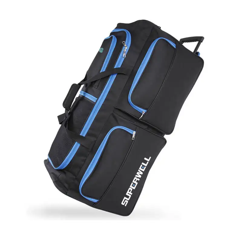 Custom Rolling Duffle Bag with Wheels 70L Water Repellent Wheeled Travel Duffel Luggage with Roller