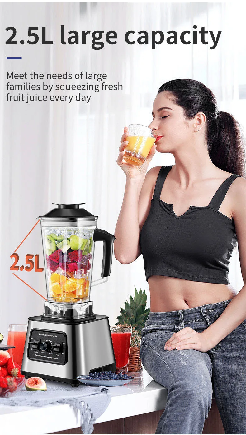 Orange Juice Blenders 110V Powerful Machine Multifunction Commercial Heavy Duty multifunctional 3L  juicer food processor