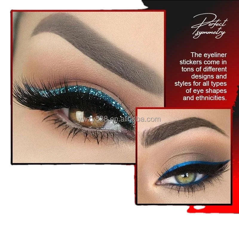 6Pairs/set Waterproof Double Eyelid Line Stick Reusable Sticker Self-adhesive Glitter eyeliner sticker wing tattoo makeup