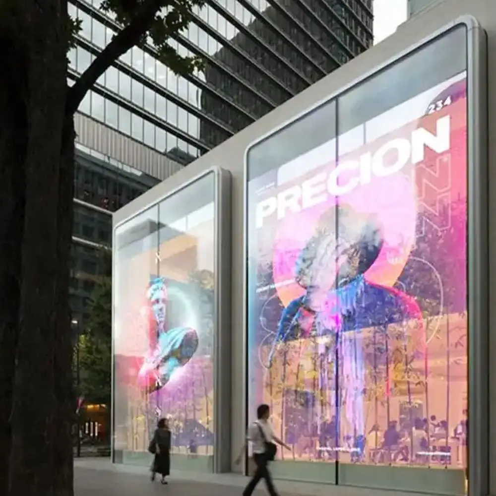 Manufacturer The New Generation Of Led Sticker Film Flexible Led Screen Makes The Glass For Display For Wall Factory Custom Size