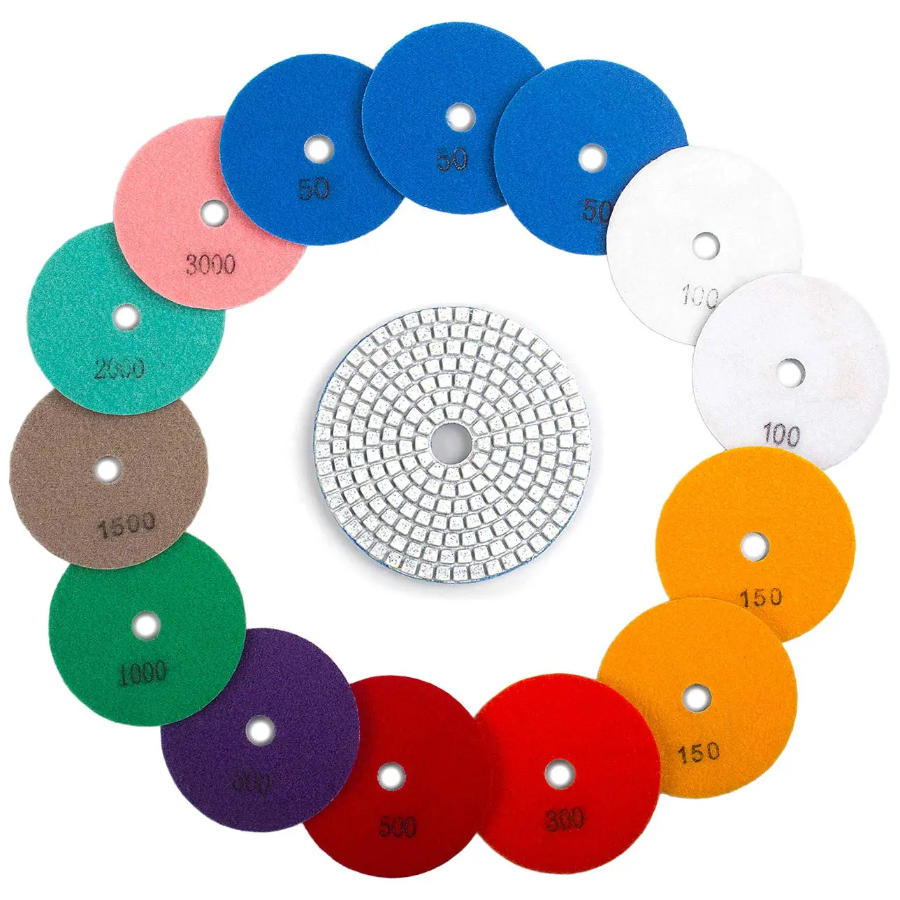 100 mm one set resin bond dry electroplated diamond polishing pads polishing disc for grinding and polishing stone