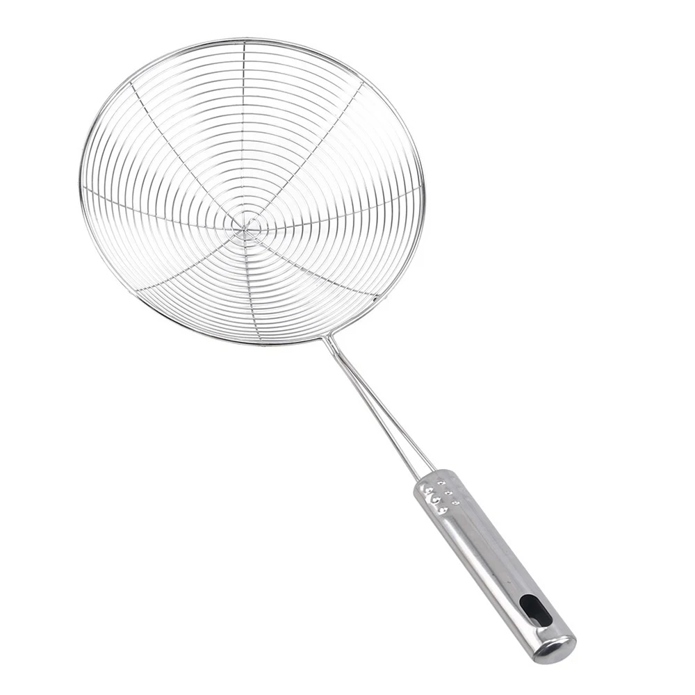 2024 Stainless Steel Spider Strainer Skimmer Ladle Kitchen Cooking Utensils Wire Strainer Pasta Strainer Spoon