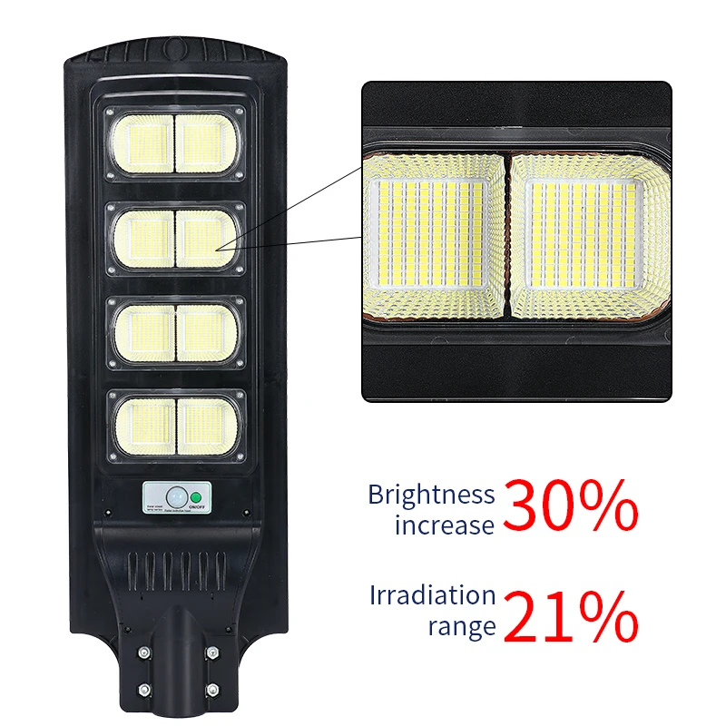 LIGHTSINCERE led solar street motion sensor lights 100w 200w 300w 400w 500w outdoor led integrated all in one solar street light