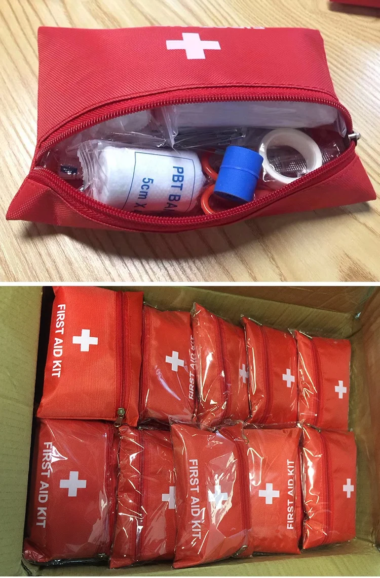 Mini Emergency Survival First Aid Kit Pack Travel Medical Sports Bag Case Pouch