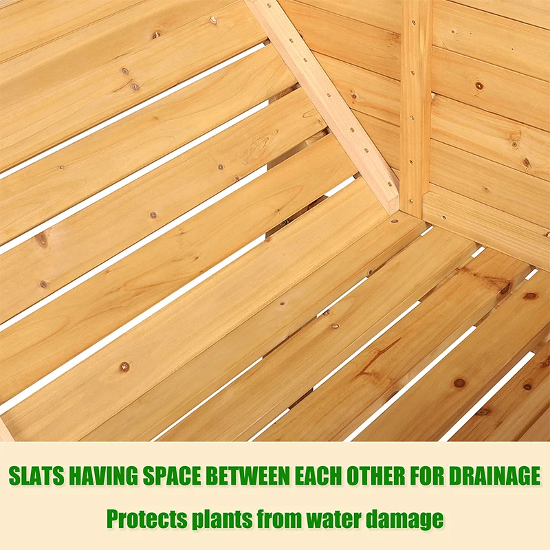 Outdoor Gardening Fir Wood Raised Garden Bed Large Elevated Garden Bed