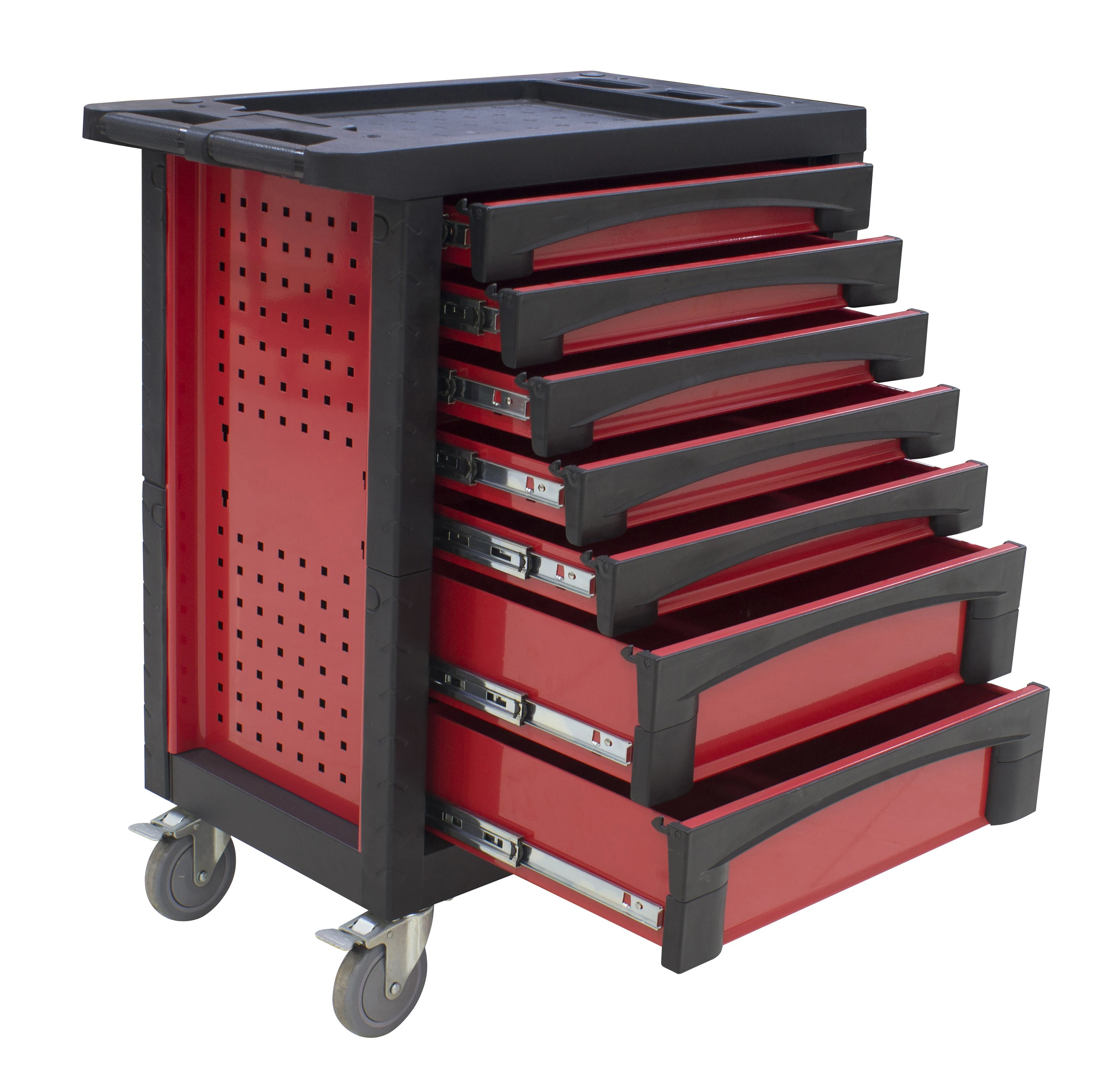 Rolling cabinet 7 drawers metal tool trolley tool cabinet tool cart with key lock