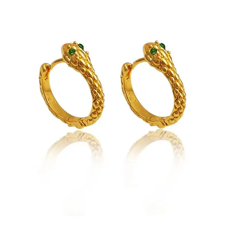 High Quality Women Snake Hoop Earrings Jewelry For Girls
