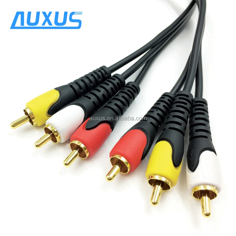 6ft 3RCA-3RCA мужской домашнего кинотеатра dvd-плеер AV аудио-видео кабель