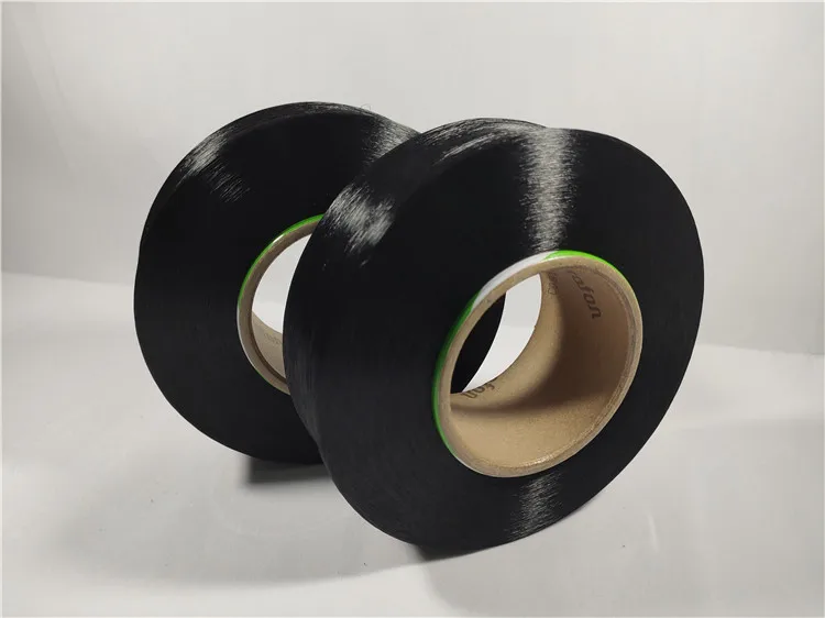 The latest product has a complete range of specifications 40D black spandex yarn high resilience high quality black spandex