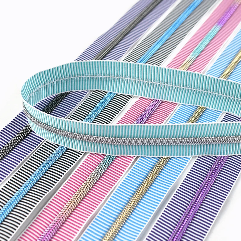 Meetee ZA900 5# DIY Garment Sewing Accessories Bag Backpack Luggage Zips Plastic Zippers Nylon Stripe Zipper Tapes