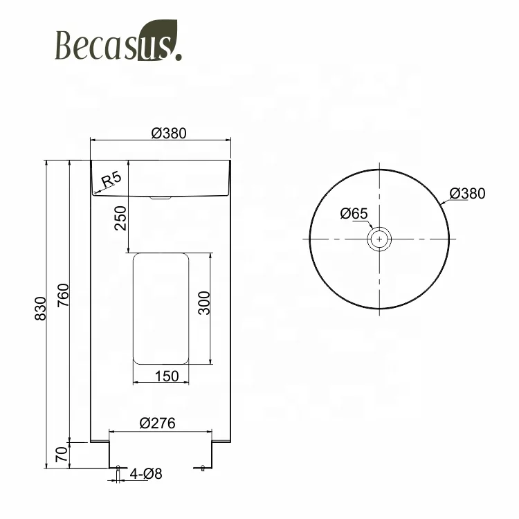 Ground Standing Commercial Bathroom 304 Stainless Steel Basin Sink Solutions for Businesses and Public Spaces