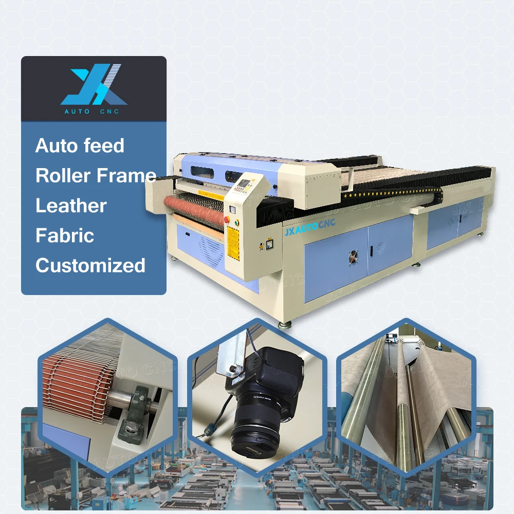 dual laser co2 fabric cutting machine 1625 1616 with auto feeding CCD camerawith sportswear cutting