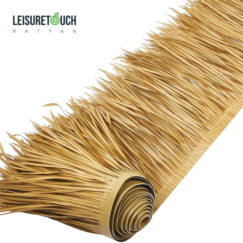 Leisuretouch thatch roof sheets artificial thatch leaf grass thatched roofing dry tile roof palm synthetic