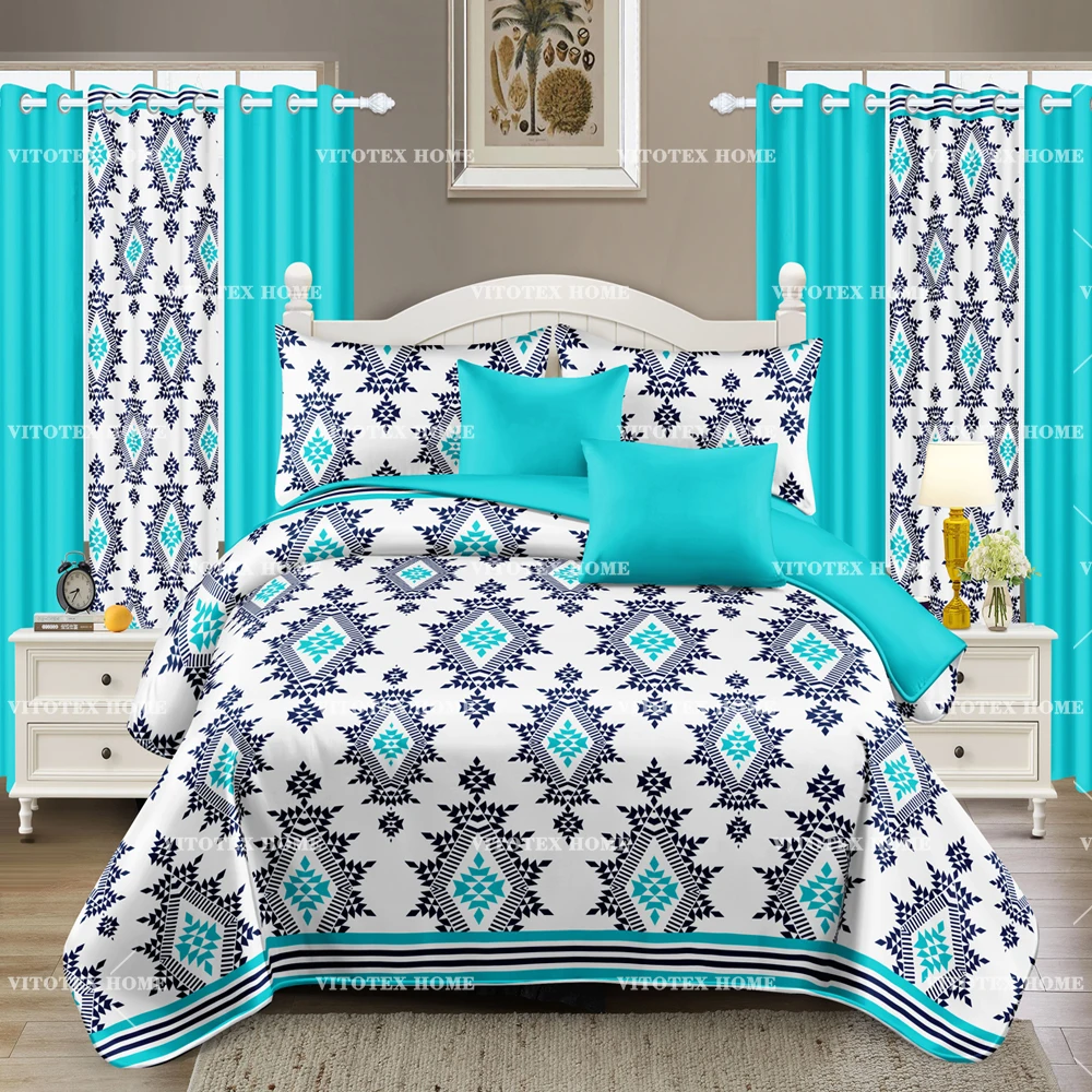 China Factory bedding sets with matching curtains curtains sets 8 piece bedding bedspread set and king size for all season