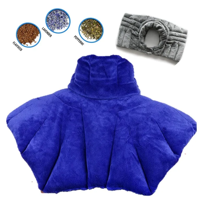 Factory Wholesale Price Weighted Add Microwave Heating Pillow Microwavable Heated Neck Wrap