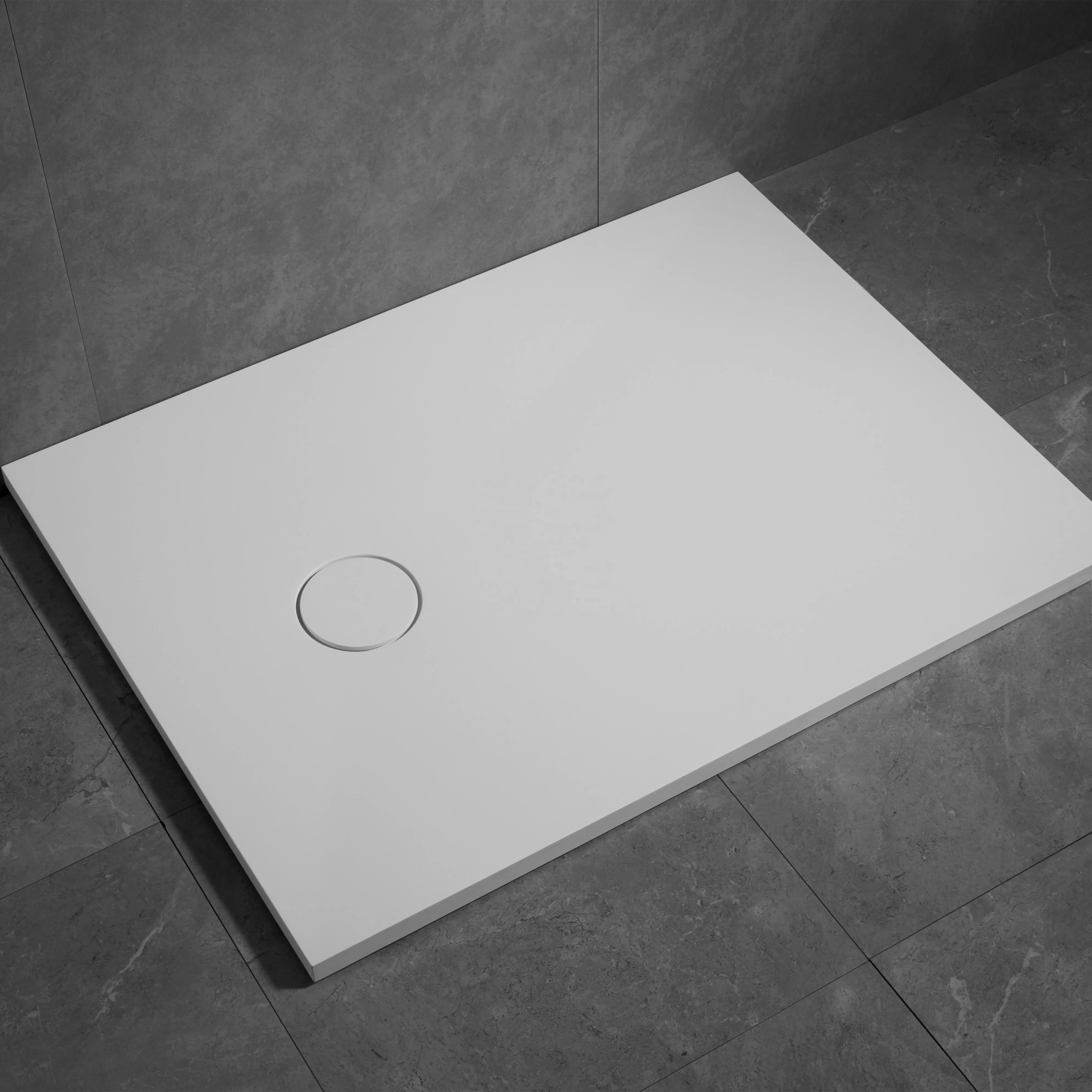 Customized Solid Stone Shower Tray Solid Surface Shower Base Gel coat Shower pan