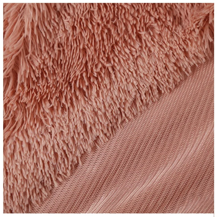  customized long pile polyboa fur fabric for home textile high plush