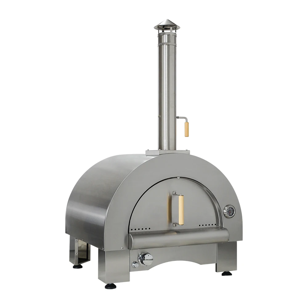 Hyxion Stainless steel gas&wood Pizza oven wholesale mobile italy BBQ Grill