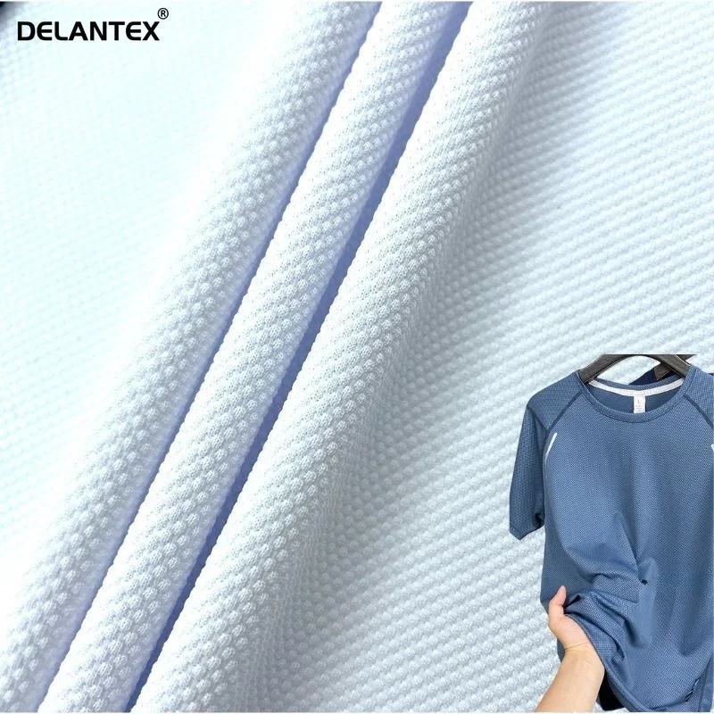 Delantex Высококачественная 96% полиэстер 4% спандекс трикотажная стрейчевая сетчатая ткань с птичьим глазом для спортивной одежды
