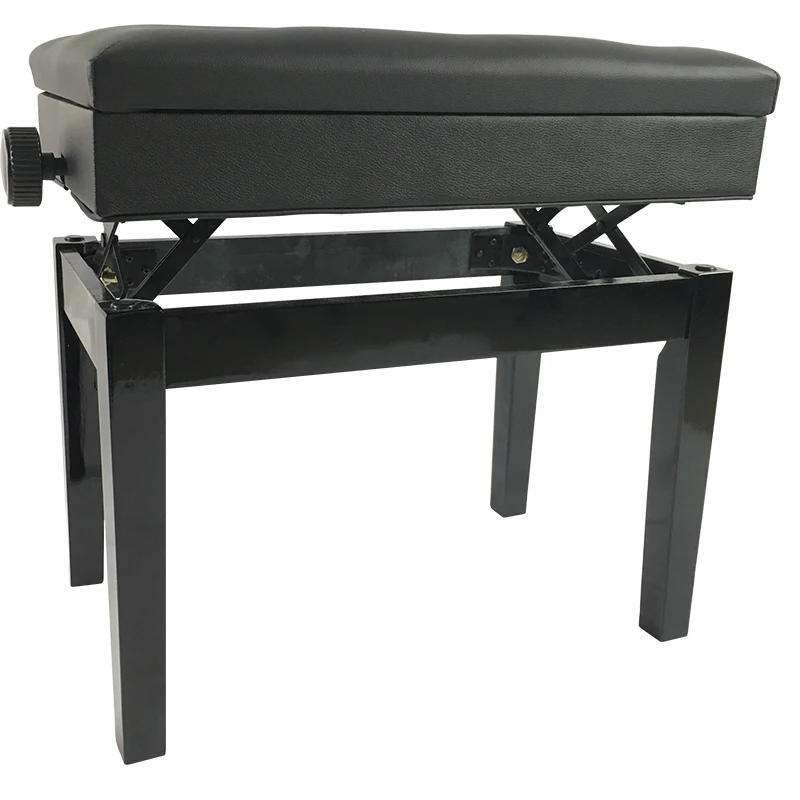 Piano Bench Adjustable Single Keyboard Piano Stool Bench with Book Storage YM-619