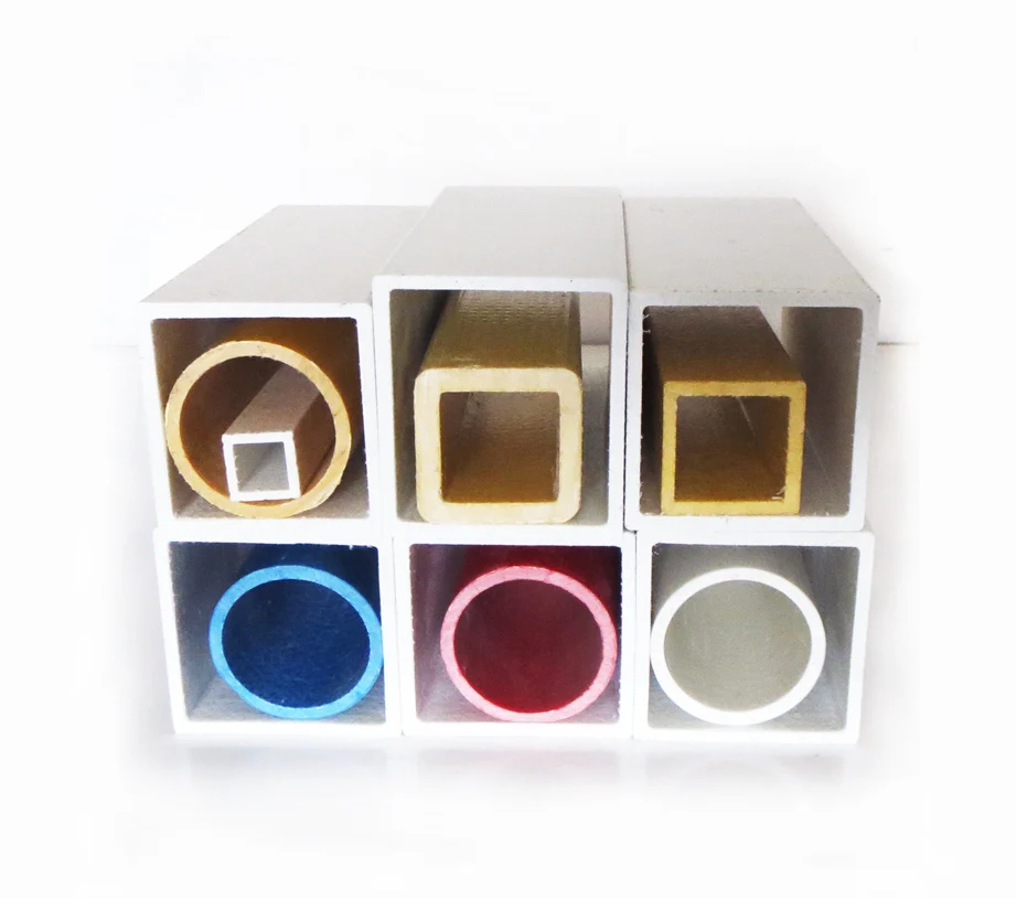 Pultruded fiberglass pole, glass fiber hollow rod, frp rectangular tube