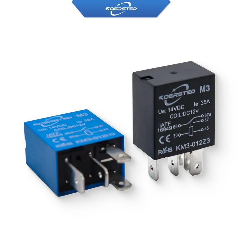 KM3 Series - 30A 35A Mini Relay, High Quality 12V 24V Mini Relay Alternative for Tyco V23074/1-1414970-3 Relay