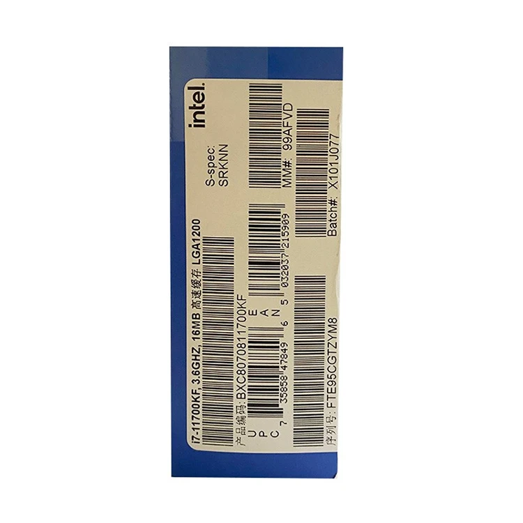 Intel Core i7 11700KF Processor 8 Cores up to 5 GHz 65W DDR4 Memory CPU Support Socket LGA1200 Motherboard B560 Z590
