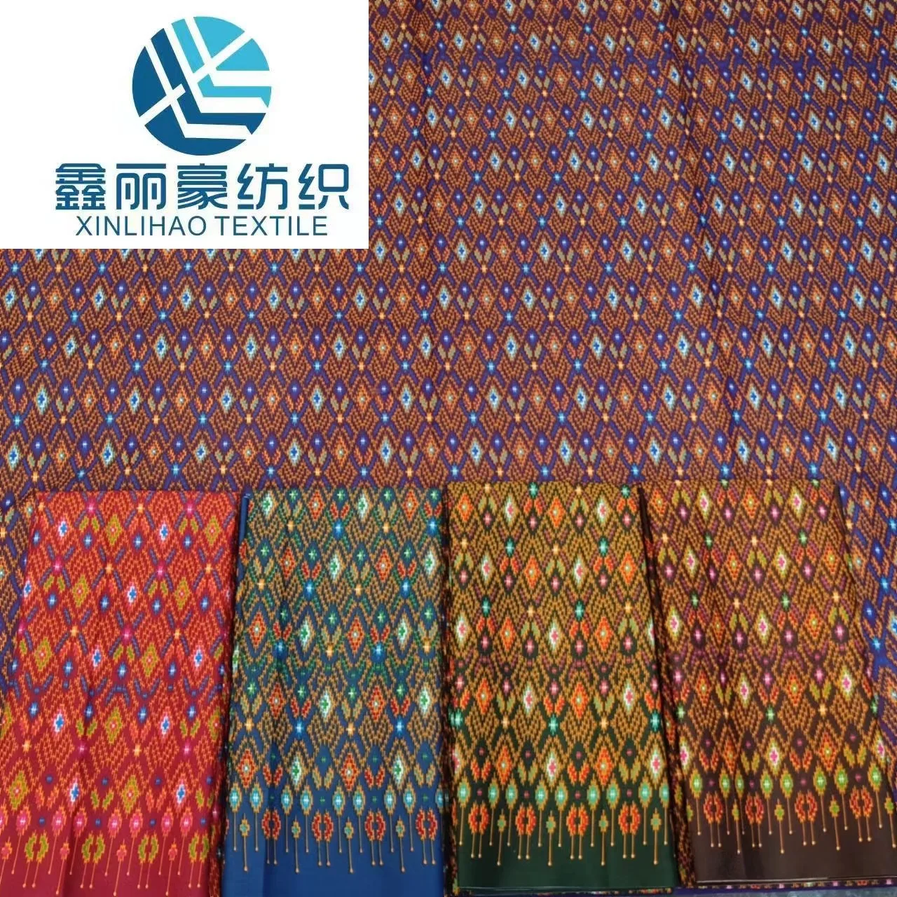 Malaysia sarong 100% polyester  print fabric for cloth dress