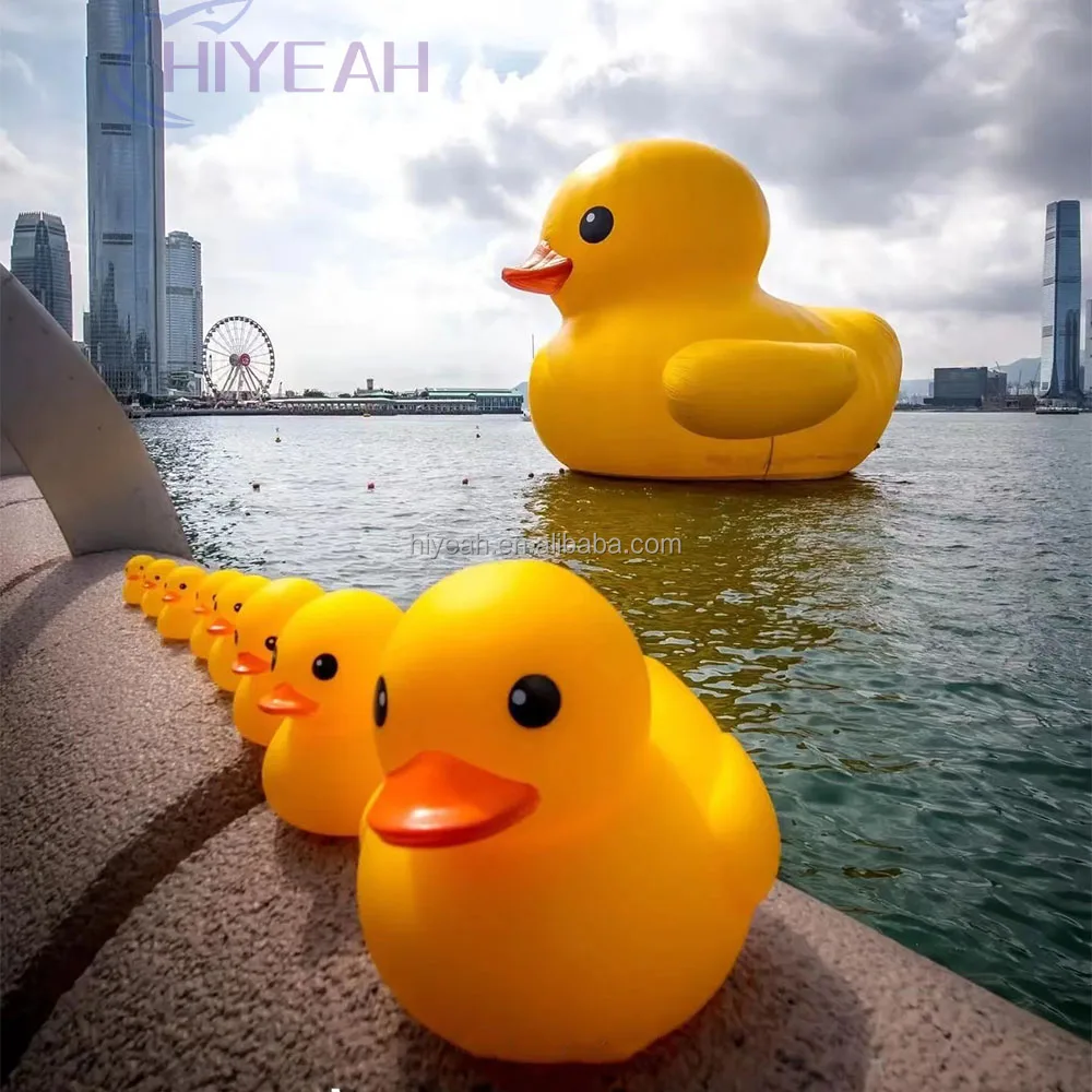 Newest giant yellow inflatable duck advertising duck pond inflatable inflatable rubber duck