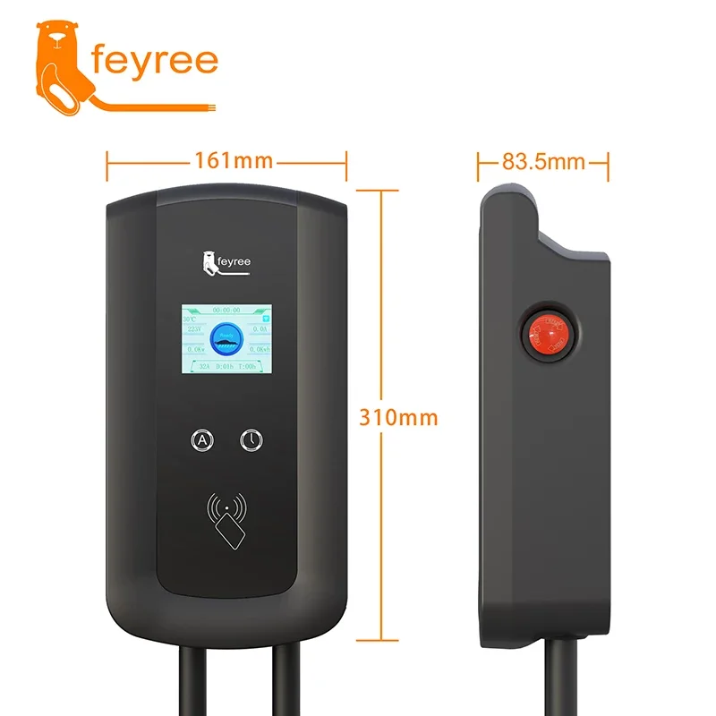 Electric Car Type 2 Plug 7KW 32a AC home EV Charger Wallbox wifi App IEC 62196 EV Charging station