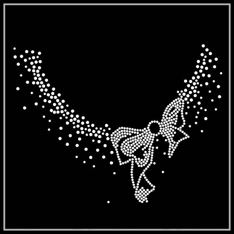 Custom hot fix diamond pattern patch sticker for clothing accessories scarf shirt pants sweater bag